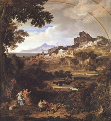 Joseph Anton Koch Heroic Landscape with Rainbow (mk22) oil painting picture